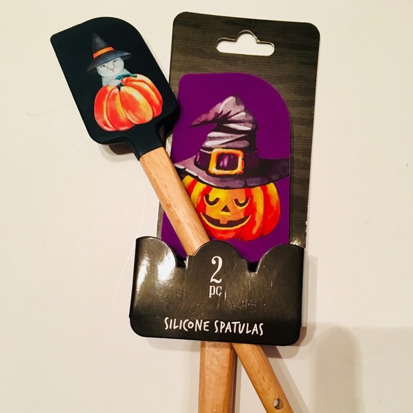 2 Halloween Witch Hat Cat Pumpkins JOL Spatulas - Picture 6 of 6